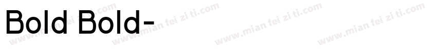 Bold Bold字体转换